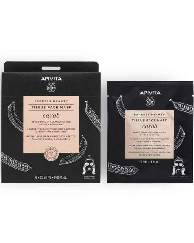 Carob Detox &amp; Purifying Black Tissue Face Mask